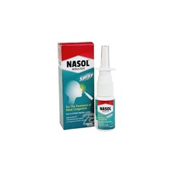 Эффективный спрей  для облегчения симптомов насморка от Nasol Nebuliser Spray 15 мл