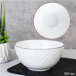 Салатник 300 мл 110 мм ЗОЛОТО плетенка  NHG45 (white GOLD) (уп72)