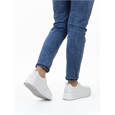 03-A1011-9 WHITE Полуботинки спортивные женские (натуральная кожа)