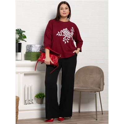 Блуза Ромашка (бордовая) Б15383-24М