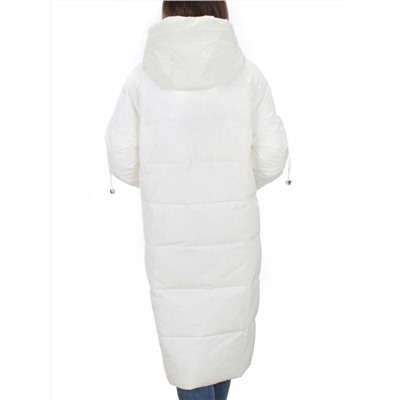 H303 WHITE Пальто зимнее женское (200 гр. холлофайбер)