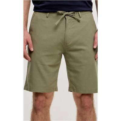 Шорты лен F111-0960-1 olive