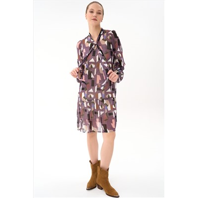 Платье Нежный акцент  – 2 (лиловый)