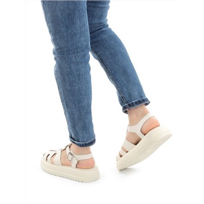 08-PEAG35-1 LT. BEIGE Босоножки женские (натуральная кожа)