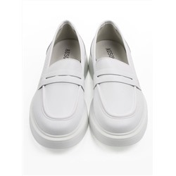 03-YC382-1 WHITE Лоферы женские (натуральная кожа)