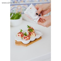 Подставка для яиц 6 ячеек Bella Tenero, 19.2×11×3.6 см, фарфор, белая