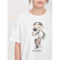 Футболка оверсайз с принтом