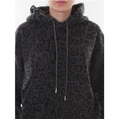 003 DK. GRAY/LEOPARD Костюм спортивный зимний женский (95% хлопок, 5% полиэстер)