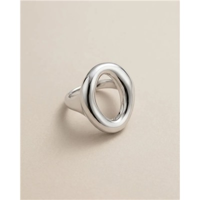 Кольцо с белым серебрением