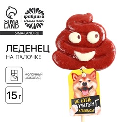 Леденец на палочке «Улыбнись», со вкусом молочного шоколада, 15 г