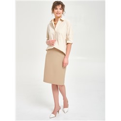 Блузка прямая в цвете экрю