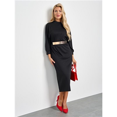 Платье чёрное трикотажное