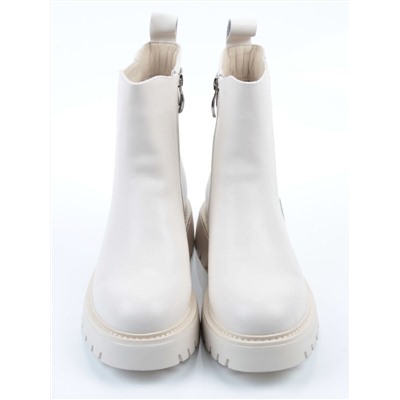 04-PAT17-2Z MILK Ботинки зимние женские (натуральная кожа, 100% шерсть)