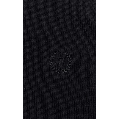 Джемпер мужской с отложным воротником и планкой на пуговицах F221-15-22021 чёрный