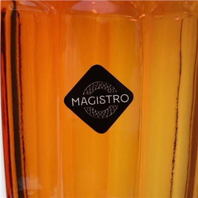 Бокал для шампанского Magistro «Ла-Манш», 160 мл, 7×20 см, стекло, янтарный