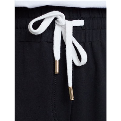 Прямые брюки с лампасами из эластичного футера двухнитки без начеса