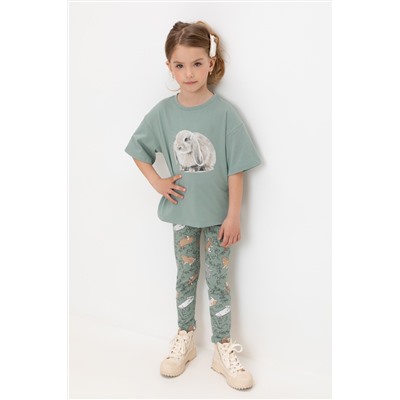 Бриджи холодная мята, зайчики к527 Crockid