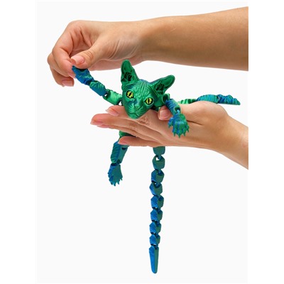 3Д - печатная игрушка «Кот Сфинкс», подвижная, 29 см, цвет МИКС