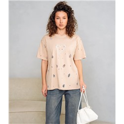 Футболка #КТ881001, бежевый