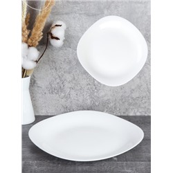Тарелка квадратная 280 мм обеденная белая  KWH110 (white ) (уп 24)