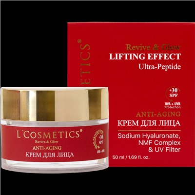 Крем для лица Revive & Glow Anti-Aging SPF 30 с Ultra-Peptide и лифтинг-эффектом 50 мл