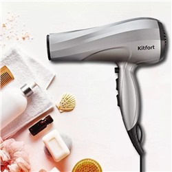 Фен Kitfort КТ-3229, 2400 Вт, 2 скорости, 3 температурных режима, серебристо-чёрный