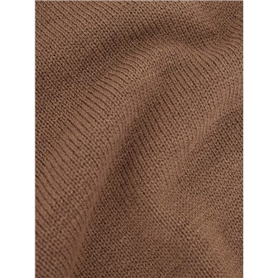 Свитер свободного кроя, кофейный