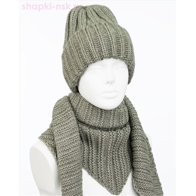 LS 57 PL 57 Комплект женский флис (колпак+косынка) (56-58)