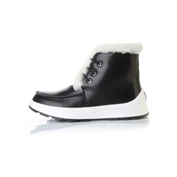 11-P5 BLACK Ботинки зимние женские (натуральная кожа, нат. мех и шерсть)