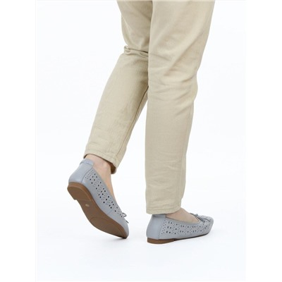 06-7388-66V GRAY Туфли летние женские "Лодочки" (натуральная кожа)