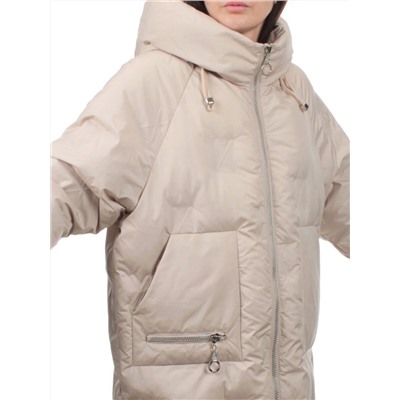 305 BEIGE Пальто зимнее стеганое женское (200 гр. холлофайбер)