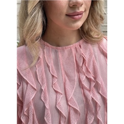 Лонгслив с рюшами