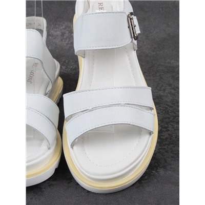 08-PEXL76-1 WHITE Босоножки женские (натуральная кожа)