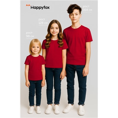Детская однотонная футболка Happyfox