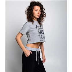 Футболка #КТ888119, серый меланж