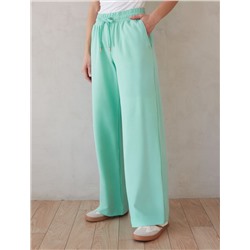 Прямые брюки из тонкого премиального футера с эластаном