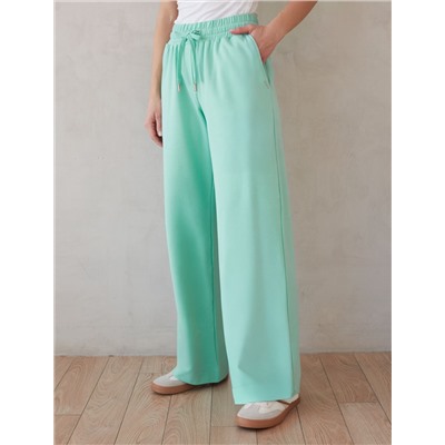 Прямые брюки из тонкого премиального футера с эластаном