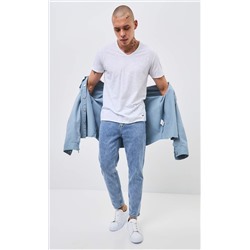 Джинсы F411-0175 l.blue