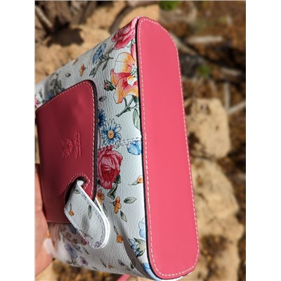 Ab. Zapatos 3106-8 magenta+Vera pelle flores fuxia АКЦИЯ