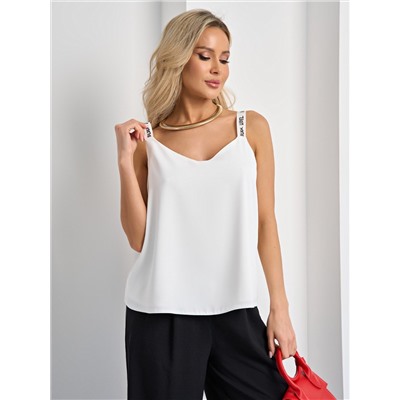 Топ белый на бретелях