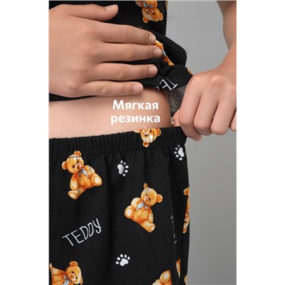 Хлопковая пижама для девочки с шортами Happyfox