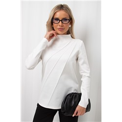 Джемпер белый из плотного трикотажа Мьюз №1