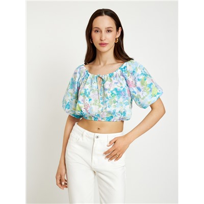 Блузка жен. Freesia_blouse синий принт CONCEPT CLUB
