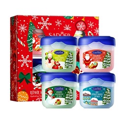 Набор бальзамов для губ Новогодний из 4 ШТУК Sadoer