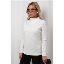 Джемпер белый из плотного трикотажа Мьюз №1