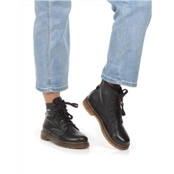 01-K-11031-1 BLACK Ботинки демисезонные женские (натуральная кожа)