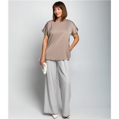 Блуза #ОКТ035001-1, тёмно-бежевый