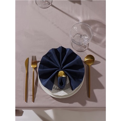 Набор салфеток с декоративными кольцами «Этель» Grey pleasure, 40×40 см - 2 шт., 100% хлопок, саржа 190 г/м²