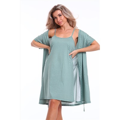 Пеньюар женский с сорочкой Флора 045