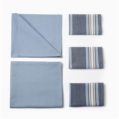 Кухонный набор «Этель» МИКС: полотенце 42×67 см - 2 шт., салфетка 40×40 см - 3 шт., 100% хлопок